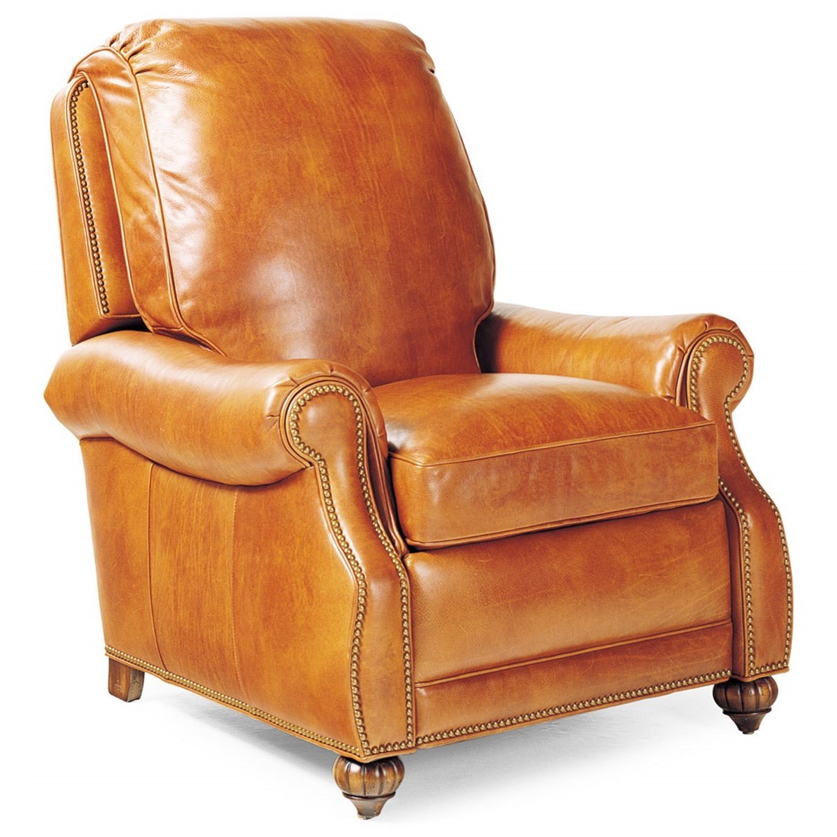 Hancock Moore Motion Seating 7039 Journey Traditional Push Back Recliner with Nailheads Jacksonville Furniture Mart Recliner High Leg